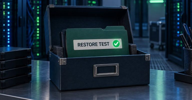 Copia de seguridad de WordPress preparada para una prueba de restauración
